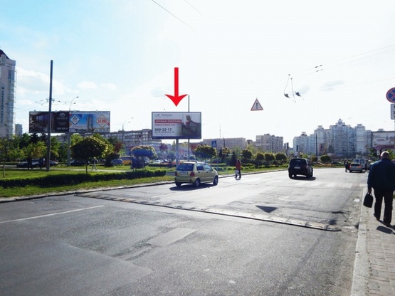 Фото рекламной плоскости по адресу Тимошенко Маршала ул., возле пр-та Оболонского, к ст.м."Героев Днепра"