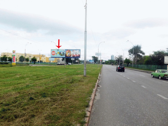 Фото рекламной плоскости по адресу Кольцевая дорога, возле ул.Краснознаменная, за АЗС "Атрио", от Одесской пл.