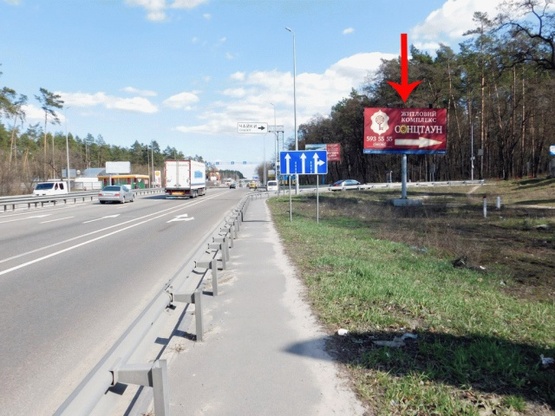 Фото рекламної площини за адресою Победы пр-т, въезд, автодром Чайка, к ст.м.Житомирская, в центр