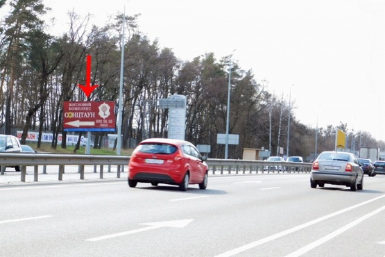 Фото рекламної площини за адресою Победы пр-т, въезд, автодром Чайка, от ст.м.Житомирская, из Киева