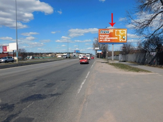 Фото рекламной плоскости по адресу Палладина Академика пр-т, поворот к ул.Стеценко, от ст.м.Академгородок, к Пуща-Водице
