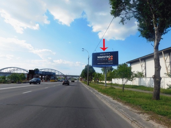 Фото рекламної площини за адресою Днепровская набережная, 360 м от ж/д моста Фото рекламної площини за адресою Днепровская набережная, 360 м от ж/д моста