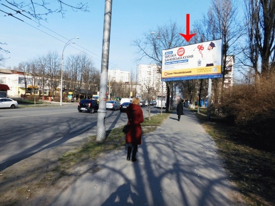 Фото рекламной плоскости по адресу Соломенская ул. 34, от Соломенской пл.