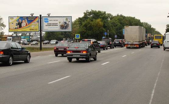 Фото рекламної площини за адресою Окружная/Теремки маркет "В.Кишеня" - к пр-ту Победы левый Фото рекламної площини за адресою Окружная/Теремки маркет "В.Кишеня" - к пр-ту Победы левый