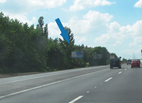 Фото рекламної площини за адресою Житомирская трасса, км 23+450 лево, между с. Стоянка и с. Капитановка Фото рекламної площини за адресою Житомирская трасса, км 23+450 лево, между с. Стоянка и с. Капитановка