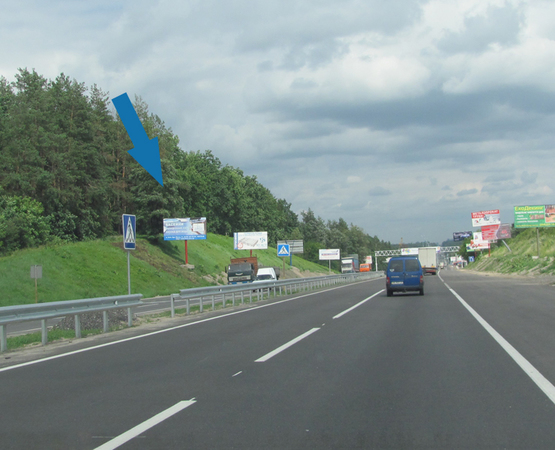 Фото рекламної площини за адресою Житомирская трасса, км 22+925  право, между с. Стоянка и с. Капитановка Фото рекламної площини за адресою Житомирская трасса, км 22+925  право, между с. Стоянка и с. Капитановка