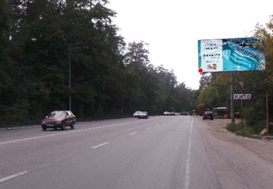 Фото рекламной плоскости по адресу Гостомельское шоссе, 300м до перекрестка с Городской ул.