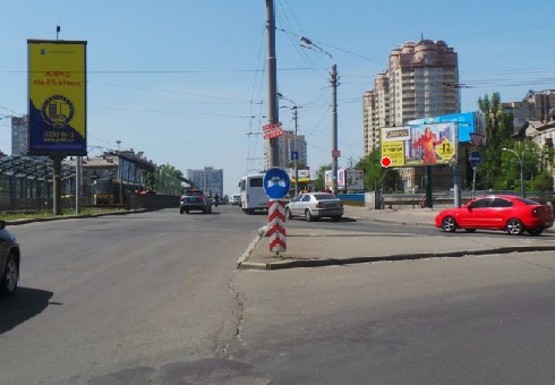 Фото рекламной плоскости по адресу Борщаговская ул. - Вадима Гетьмана ул.
