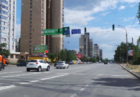 Фото рекламной плоскости по адресу Днепровская набережная - Павла Тычины пр.