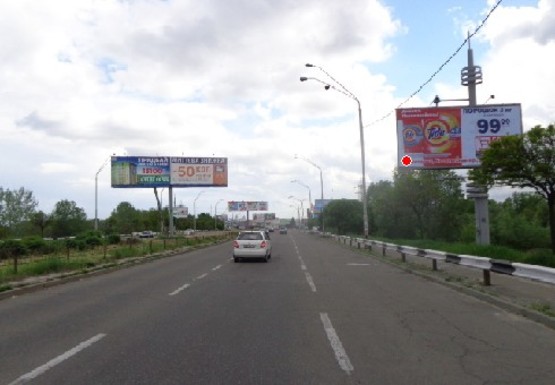 Фото рекламной плоскости по адресу Оболонский пр., между эл.оп. 25 и 27