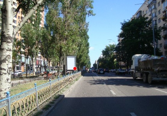 Фото рекламной плоскости по адресу Леси Украинки б-р., 14