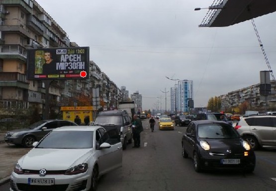 Фото рекламной плоскости по адресу Оболонский пр., 14