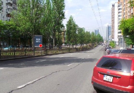 Фото рекламной плоскости по адресу Леси Украинки б-р., 9