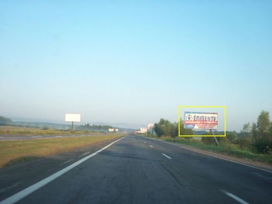 Фото рекламної площини за адресою м. Бровари, траса М-01, об'їзд м. Бровари, км 22+330 ліво, 2,5 км до повороту на ЖК "Скандія"