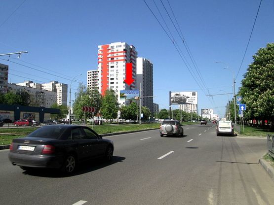 Фото рекламной плоскости по адресу Победы пр., 61, разделитель, из центра Фото рекламной плоскости по адресу Победы пр., 61, разделитель, из центра