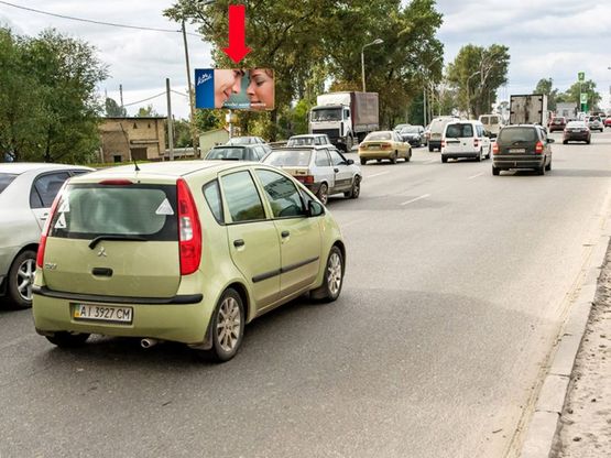 Фото рекламної площини за адресою Кольцевая дорога, перед Жулянским мостом над железной дорогой, в сторону Победы пр.