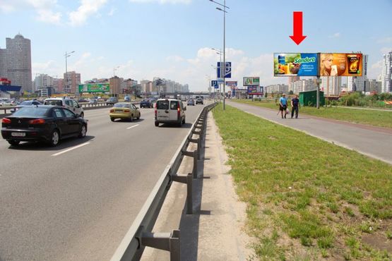 Фото рекламної площини за адресою Бажана пр., ст. м. "Позняки", левый, в сторону ст. м. "Позняки"