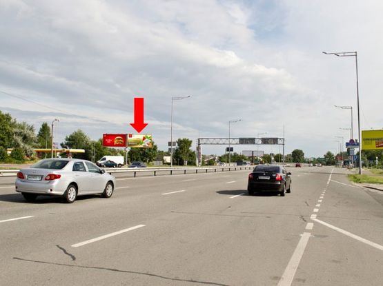 Фото рекламної площини за адресою Столичное шоссе, за мостом по Заболотного ул., в сторону Конче-Заспы, правый