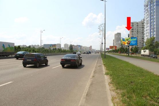 Фото рекламної площини за адресою Бажана пр., 7, напротив, в центр Фото рекламної площини за адресою Бажана пр., 7, напротив, в центр