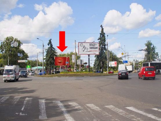 Фото рекламной плоскости по адресу Шевченка пл., в сторону Минский пр.