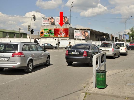 Фото рекламної площини за адресою Новоконстантиновская ул., 2А, напротив АЗС "WOG", фасад, правый, в сторону Электриков ул.