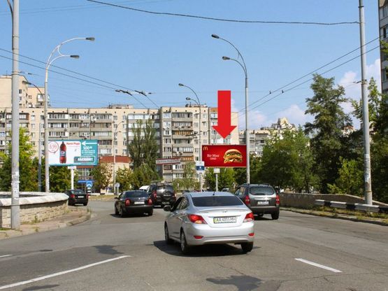 Фото рекламної площини за адресою Героев Сталинграда пр., 48 / Героев Днепра ул., в сторону Северная ул.