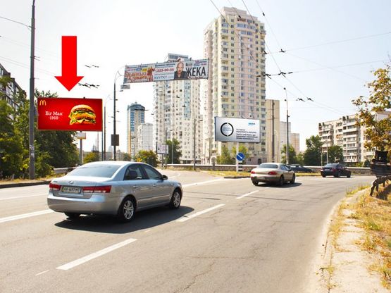 Фото рекламної площини за адресою Героев Сталинграда пр., 48 / Героев Днепра ул., в сторону Оболонский пр.