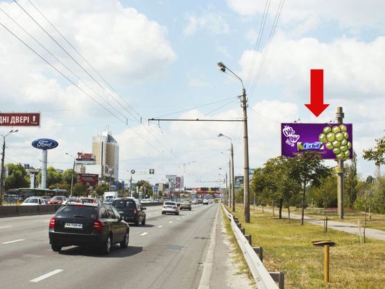 Фото рекламной плоскости по адресу Бандеры пр. (бывш. Московский пр.), 28, напротив, в центр