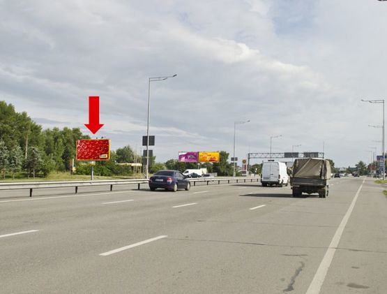 Фото рекламної площини за адресою Столичное шоссе / Заболотного ул., за мостом, в сторону Конче-Заспы, возле авторынка