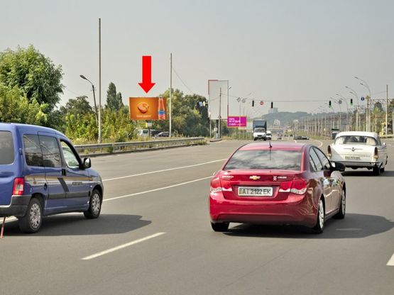 Фото рекламной плоскости по адресу Григоренко пр. / Тепловозная ул. / Дарницкое шоссе, в центр Фото рекламной плоскости по адресу Григоренко пр. / Тепловозная ул. / Дарницкое шоссе, в центр