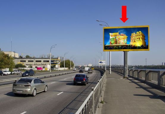 Фото рекламної площини за адресою Набережно-Рыбальская ул., 170м от Подольско-Воскресенский мост, в сторону мост Московский