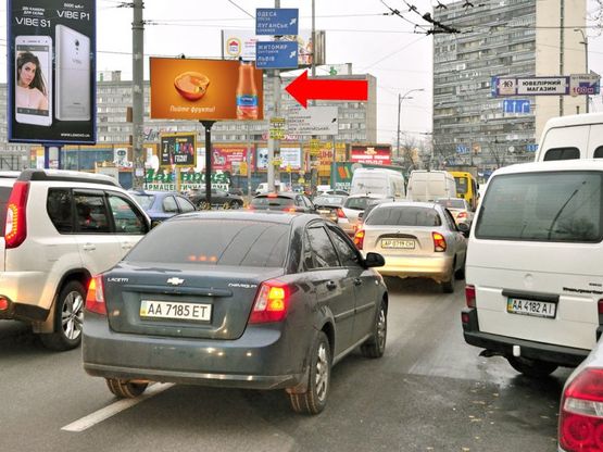 Фото рекламної площини за адресою Дарницкая пл. (бывш. Ленинградская пл.), в сторону Гагарина пр.