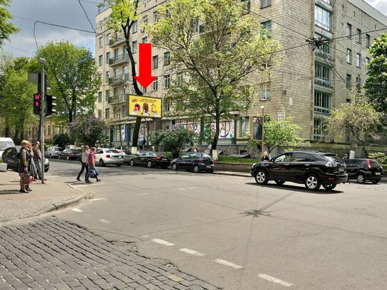 Фото рекламной плоскости по адресу Хмельницкого ул., 37 / Коцюбинского ул., в сторону Владимирская ул.