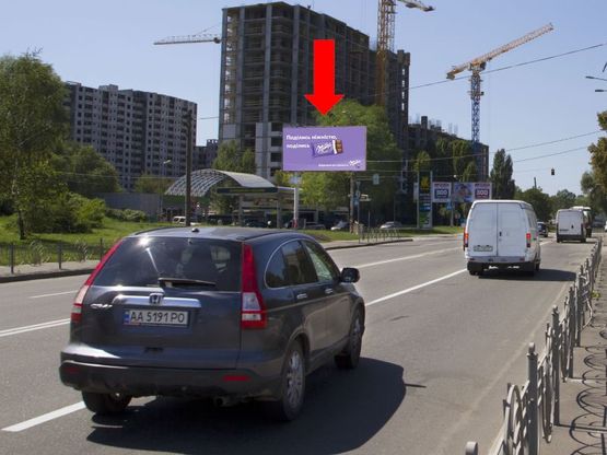 Фото рекламної площини за адресою Кировоградская ул., 19, за поворотом на Профинтерна ул., АЗС "Окко", к Лобановского пр. (бывш. Краснозвездный пр.)