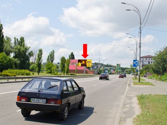 Фото рекламної площини за адресою Кировоградская ул., 100, напротив, поворот на Травневый пер., в сторону Лобановского пр. (бывш. Краснозвездный пр.)
