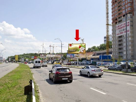 Фото рекламной плоскости по адресу Саперно-Слободская ул., возле супермаркета "Леруа Мерлен", в сторону моста Южного