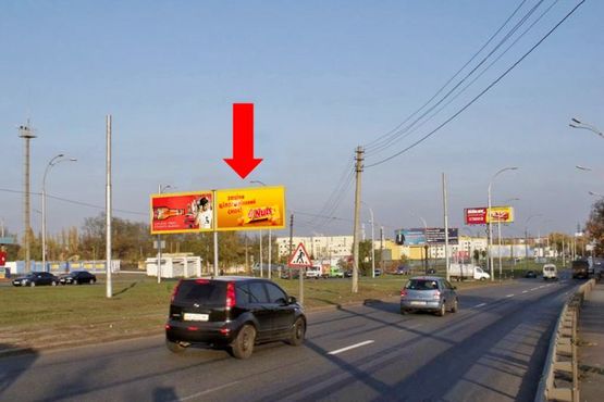 Фото рекламної площини за адресою Заболотного ул. / Коммунальная ул., в сторону Столичное шоссе, 1300м до ТРЦ "ART Mall", разделитель, правый