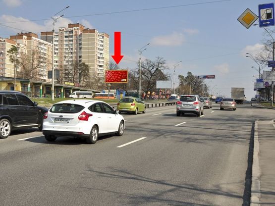 Фото рекламной плоскости по адресу Победы пр., 144, ас "Дачная", в сторону центра