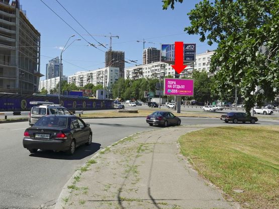 Фото рекламної площини за адресою Победы пр., 14, напротив, съезд с мост Воздухофлотский, в сторону Победы пл. Фото рекламної площини за адресою Победы пр., 14, напротив, съезд с мост Воздухофлотский, в сторону Победы пл.