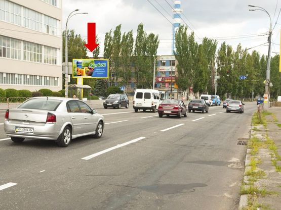 Фото рекламной плоскости по адресу Луговая ул. / Бережанская ул., в сторону Тимошенко ул.