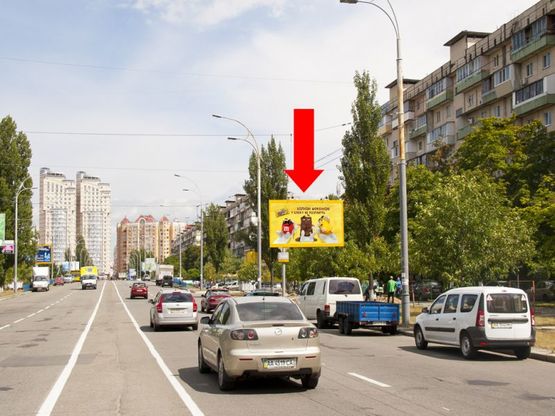 Фото рекламної площини за адресою Архипенка ул. (бывш. Залки ул.), 4, возле супермаркета "Сильпо", в сторону Героев Сталинграда пр.