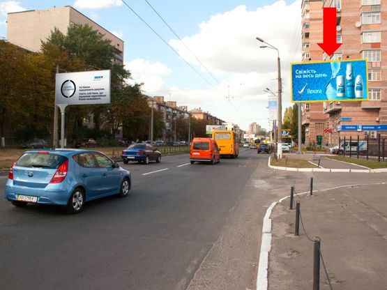 Фото рекламной плоскости по адресу Народного Ополчения ул., 7, в сторону Севастопольска пл.