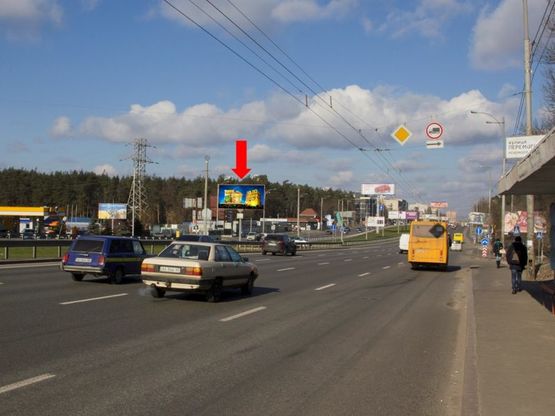 Фото рекламной плоскости по адресу Кольцевая дорога / Победы ул., разделитель, в сторону Победы пр.