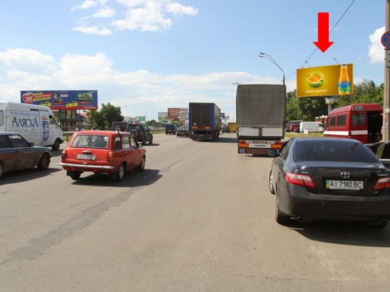 Фото рекламной плоскости по адресу Кольцевая дорога / Зодчих ул., 16, напротив, в сторону Победы пр.