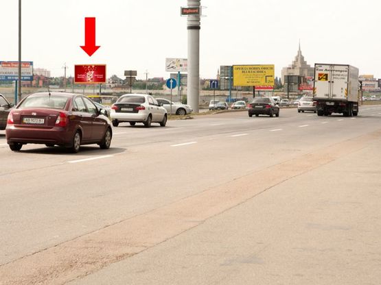 Фото рекламної площини за адресою Кольцевая дорога, за Жулянским мостом над железной дорогой, в сторону Победы пр.