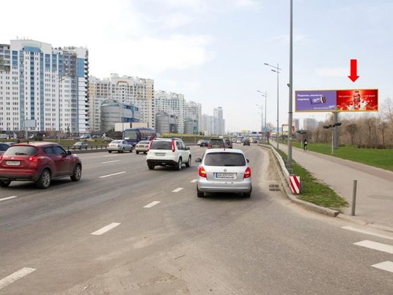 Фото рекламної площини за адресою Бажана пр., напротив клиники "Борис", ст. м. "Позняки", в центр, правый Фото рекламної площини за адресою Бажана пр., напротив клиники "Борис", ст. м. "Позняки", в центр, правый