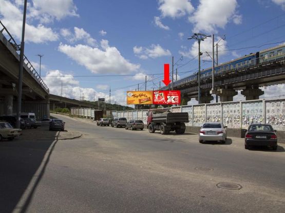 Фото рекламної площини за адресою Столичное шоссе, автостанция "Выдубичи", ст. м. "Выдубичи", правый
