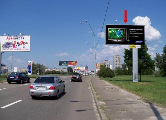 Фото рекламної площини за адресою Оболонский пр., 200м от моста по Богатирская ул., справа, в сторону ст. м. "Оболонь"