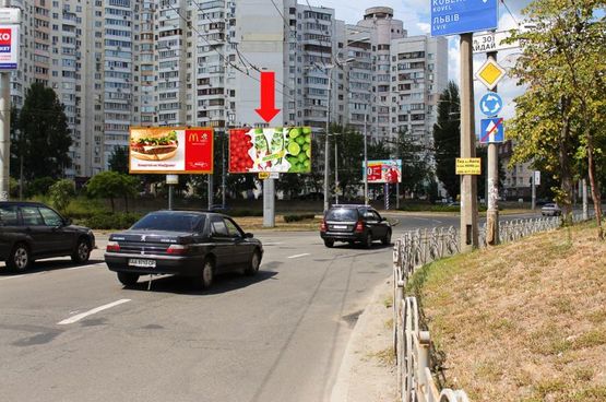 Фото рекламної площини за адресою Тимошенко ул. / Гайдай ул., клумба, в сторону Героев Днепра ул. Фото рекламної площини за адресою Тимошенко ул. / Гайдай ул., клумба, в сторону Героев Днепра ул.