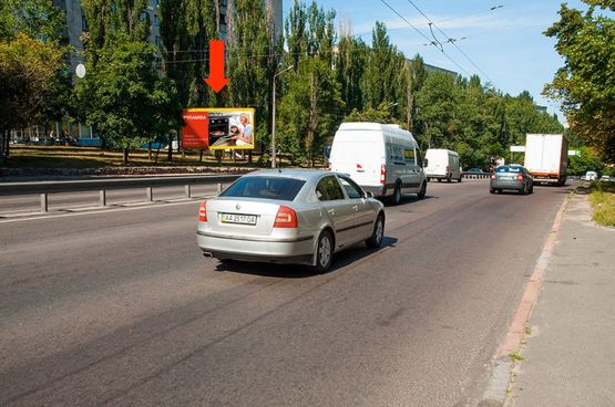 Фото рекламної площини за адресою Телиги ул., 41, в сторону ст. м. "Почайна" (бывш. ст. м. "Петровка")
